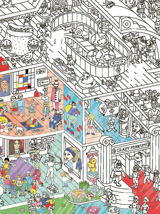 Crazy Museum Giant Coloring Poster