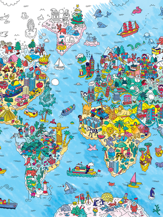 Atlas Giant Coloring Poster