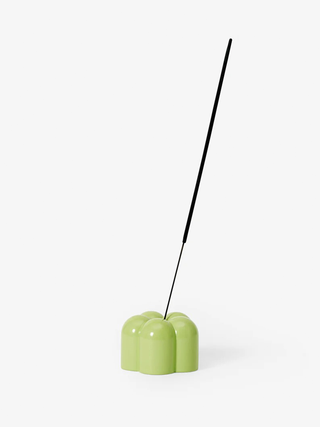 Poppy Candle & Incense Holder, Green