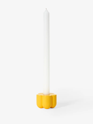 Poppy Candle & Incense Holder, Yellow