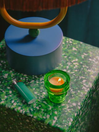 Terrace Candle Holder, Green by Steven Bukowski