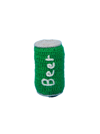 Hand Knit Beer Dog Toy