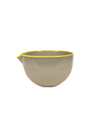 6.25" Spouted Glass Bowl, Grey