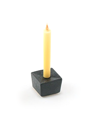 Cube Candle Stand, Black